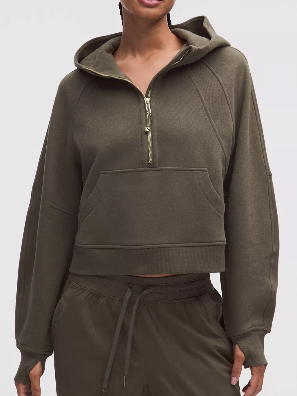 Lululemon Scuba Oversized Half Zip Hoodie Xl Xxl Ovbr Gold Zip New